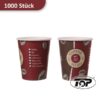 Kaffeebecher Pappe Coffee To Go Becher 200ml 230527 Kaffeebecher aus Pappe / Coffee to go Becher 200 ml rot/braun