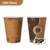 Kaffeebecher Pappe Coffee To Go Becher 300ml 230523 Kaffeebecher aus Pappe / Coffee to go Becher 300 ml beige/braun