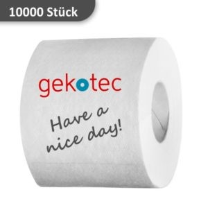 Klopapier / WC-Papier / Toilettenpapier dreifarbig bedrucken 10000 Rollen | Bedruckung 10000 Rollen 3-farbig