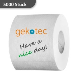 Klopapier / WC-Papier / Toilettenpapier vierfarbig bedrucken 5000 Rollen | Bedruckung 5000 Rollen 4-farbig