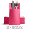 Fuchsiafarbene Fuchsia Serviettentaschen / Bestecktaschen Fuchsia Airlaid Serviettentaschen günstig
