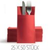 Rote Serviettentaschen / Bestecktaschen Rote Airlaid Serviettentaschen günstig