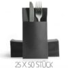 Schwarze Serviettentaschen / Bestecktaschen Schwarze Serviettentaschen Bestecktaschen günstig