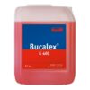 G460 Bucalex 10l Ein 10-Liter Kanister mit roter Flüssigkeit und blau-rotem Etikett