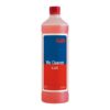 G465 Wc Cleaner Ein Flasche WC-Reiniger mit roter Kappe und blau-rotem Etikett. Der Reiniger ist für die Toilette geeignet.