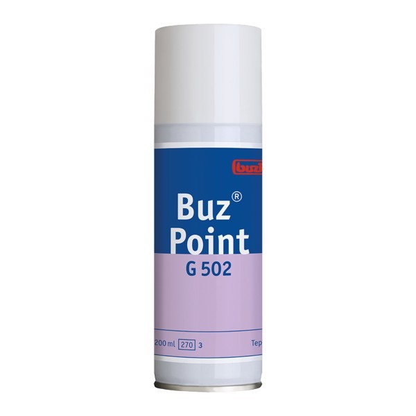 Ein Spraydosen-Produkt mit der Aufschrift Buz Point G 502