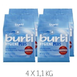 4 x 1,1 kg BURTI Hygiene Plus Vollwaschmittel / Wäschedesinfektion