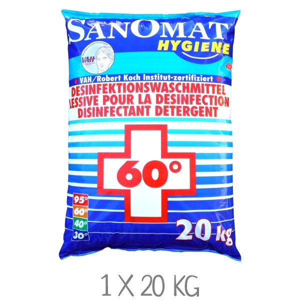 20 kg Sack RÖSCH Sanomat Hygiene Desinfektionswaschmittel / Vollwaschmittel zur Wäschedesinfektion