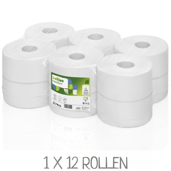 WEPA Satino 317810 Jumborollen Recyclingpapier hochweiss