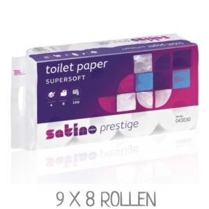 043030 WEPA Satino Prestige Toilettenpapier MT1 - 72 Rollen, 4-lagig, supersoft