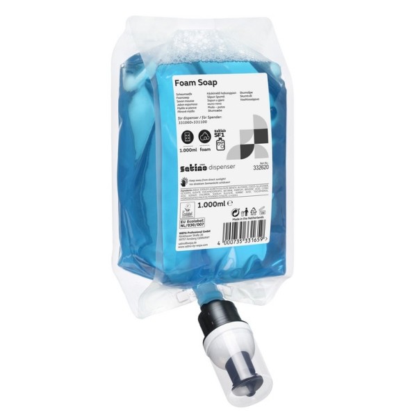 332620 WEPA Satino SF1 Seife - Schaumseifen Dispenser / Nachfüllbeutel (1000 ml)
