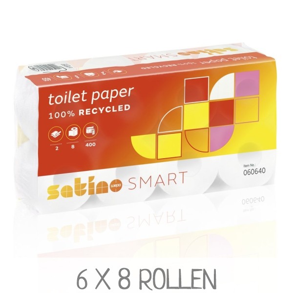 Toilettenpapier WEPA Satino Smart 060640 - 400 Blatt pro Rolle, VPE: 48 Rollen