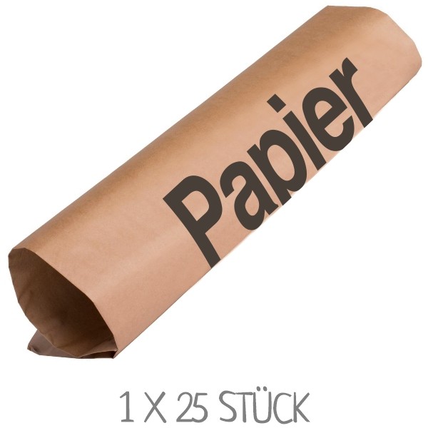 DEISS Abfallsäcke mit Aufdruck PAPIER / 25 Papiermüllsäcke umweltfreundlich