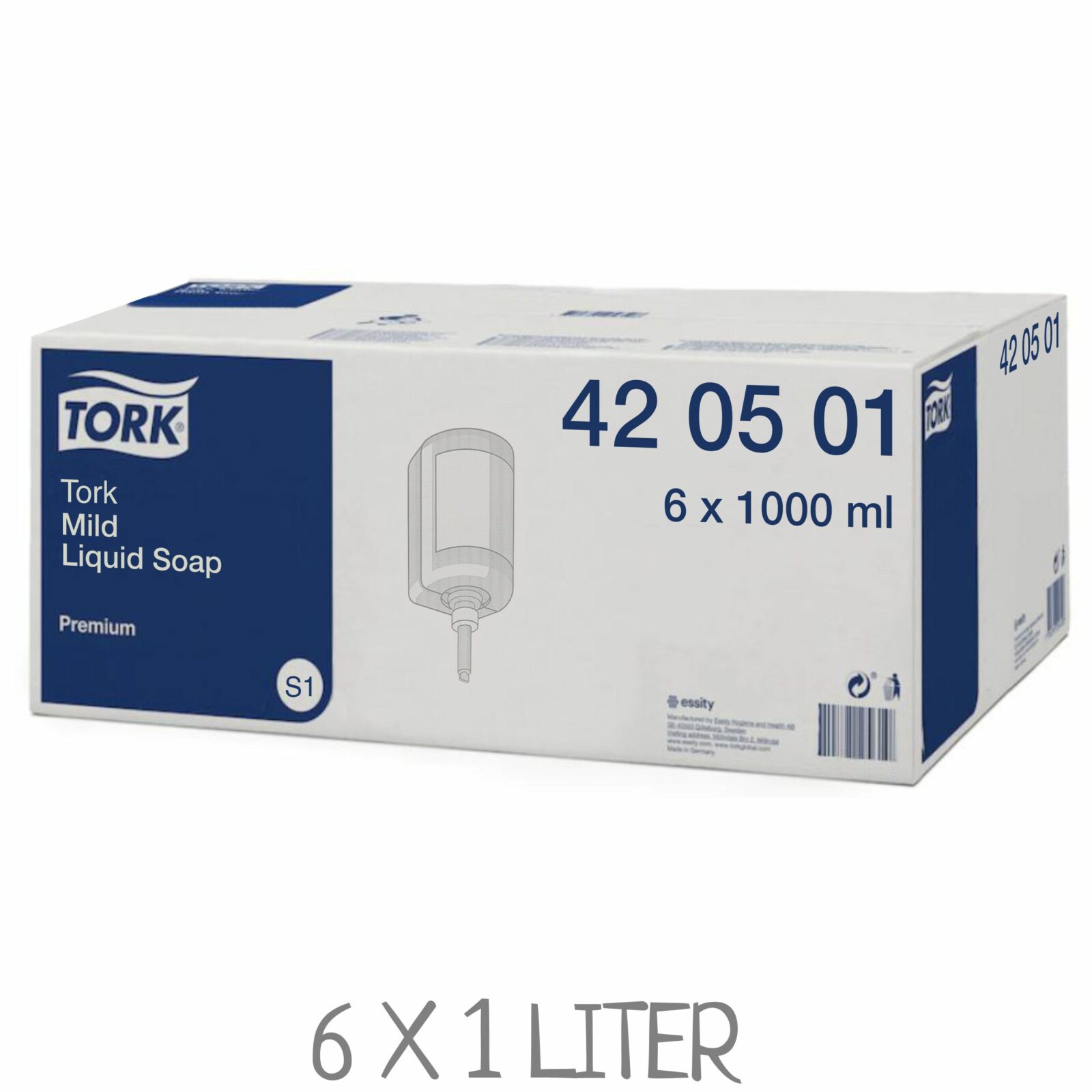 6 Flaschen TORK Seife 420501 / Flüssigseife mild S1 Premium 420501