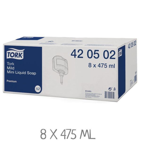 8 Flaschen TORK Seife 420502 Mini / Mini Flüssigseife mild S2