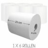 Systemrollen / Handtuchrollen für markenfreie Spender 6 x Handtuchrollen / Rollenhandtücher für markenfreie Spender (Sensor o. Autocut)