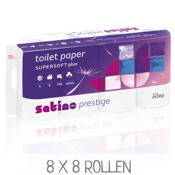 Toilettenpapier 043950 SATINO Prestige supersoft VPE: 64 Rollen