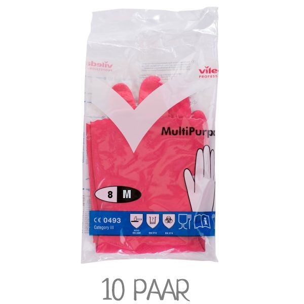 Gummihandschuhe rot Größe M - VILEDA MultiPurpose M rot