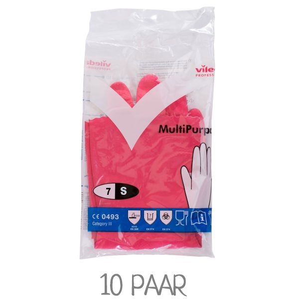 Gummihandschuhe rot Größe S - VILEDA MultiPurpose S rot