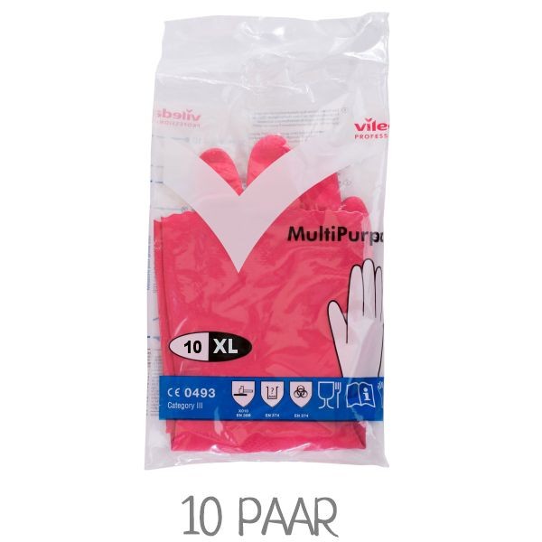 Gummihandschuhe rot Größe XL - VILEDA MultiPurpose XL rot