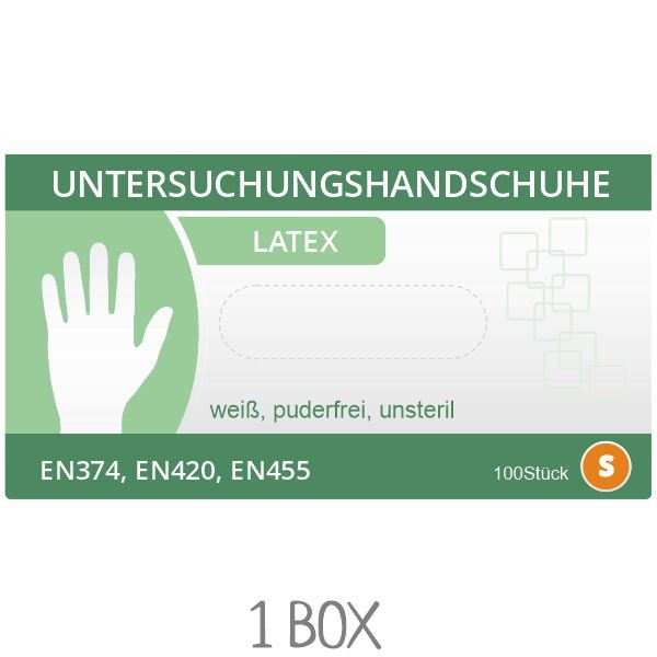Einweghandschuhe Latex Größe S weiß, puderfrei