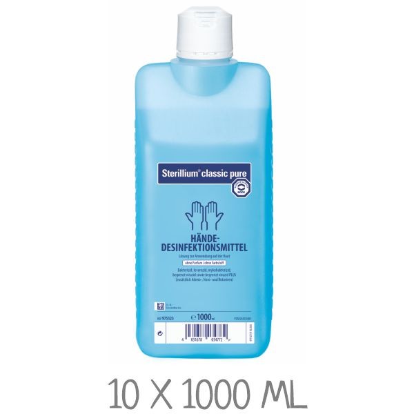 10 x 1 Liter Händedesinfektion 9803910 Sterillium Classic Pure 1000ml