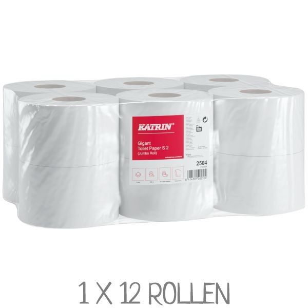 KATRIN Jumborollen 2504 / Toilettenpapier Gigant S2. VPE: 12 Rollen