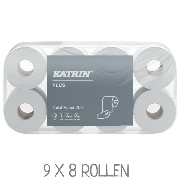 Toilettenpapier 11711 KATRIN Plus 250 Soft. VPE: 72 Rollen