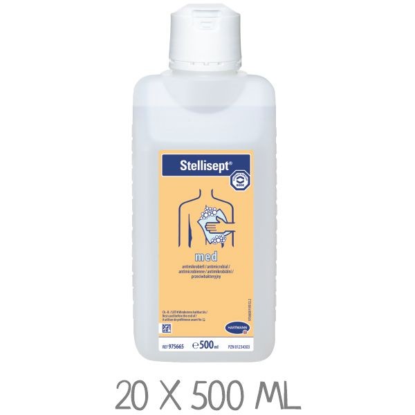 Stellisept Med - Antimikrobielle Waschlotion. VPE: 20 x 500 ml