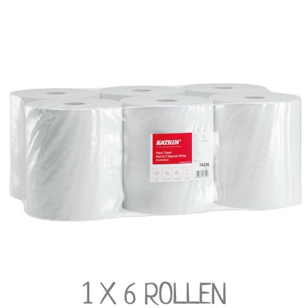 Handtuchrollen KATRIN 74526 Centerfeed. VPE: 6 Rollen