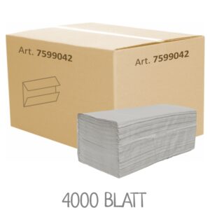 1-lagige Papierhandtücher grau mit C-Falz / VPE: 4000 Blatt