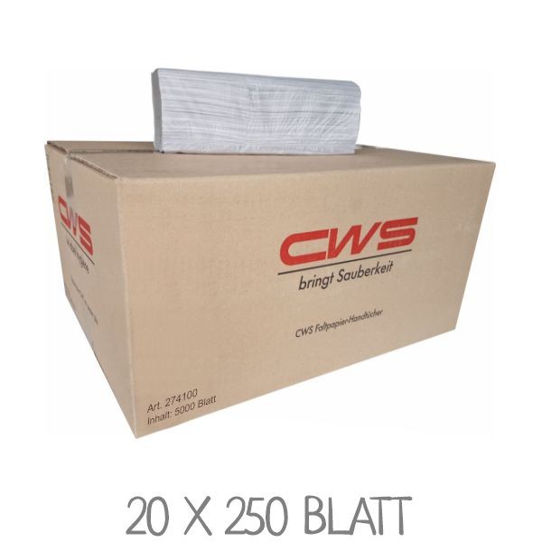 Falthandtücher CWS 274100 / VPE: 20 x 250 Blatt