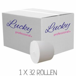 Toilettenpapier 750 Blatt - Klopapier LUCKY professional ohne Kern. VPE: 32 Rollen