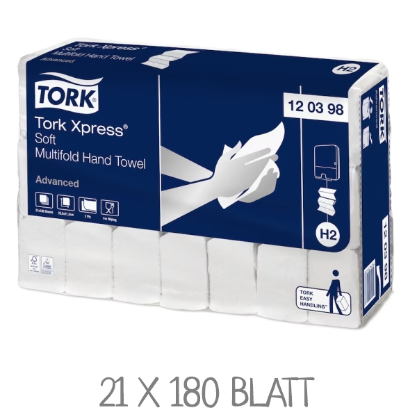 TORK 120398 Handtuchpapier Advanced / VPE: 21 x 180 Blatt
