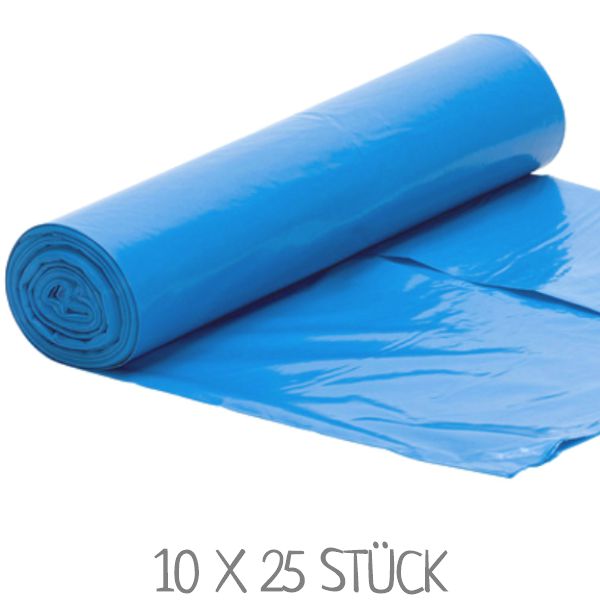 Umweltfreundliche 120 Liter Müllsäcke günstig kaufen WBV Abfallsäcke Supertec - extrem reißfest. VPE: 10 x 25 Stück