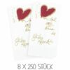 Motivservietten Herz "Herzlich willkommen und guten Appetit" Motivservietten Herz "Herzlich willkommen und guten Appetit" 2-lagig, 1/8 Falz, VPE: 8 x 250 Stück