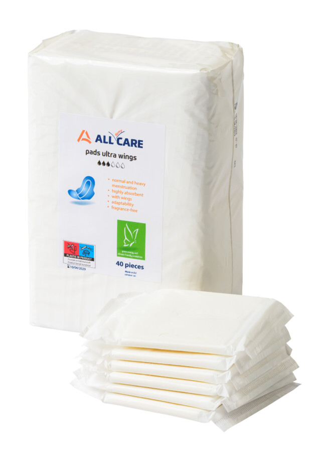 Eine Packung Damenbinden mit 40 Stück, für normale und starke Tage.