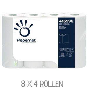 PAPERNET Küchenrollen 416596 / 3-lagiges Küchenpapier mit hoher Saugkraft. VPE: 32 Rollen