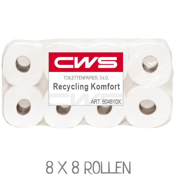 CWS 604610X Toilettenpapier Recycling Komfort / VPE: 64 Rollen