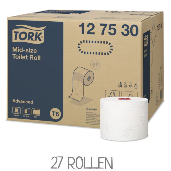 TORK 127530 Midi Toilettenpapier Advanced T6 / VPE: 27 Rollen