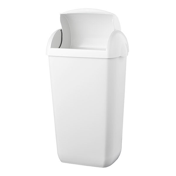 Weiße Spenderbox für Papierhandtücher, hygienische Entnahme.