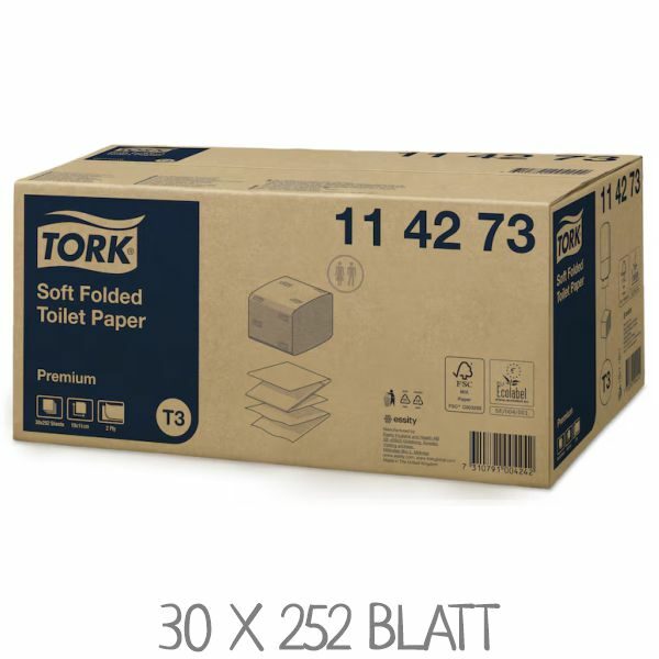Softes TORK Toilettenpapier 114273 Premium Einzelblatt, T3 VPE: 30 x 252 Blatt