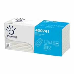 Verpackung von Papernet Handtuchpapier C-Fold, 144 Blatt, weiß