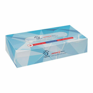 Eine Papierbox mit UV-Licht-Technologie für bessere Hygiene.