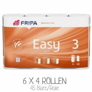 Küchenrollen FRIPA Easy Eine Packung mit 4 Haushaltsrollen: Super saugstarke, 3-lagige Küchenrollen FRIPA Easy 3074003