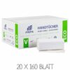 Papierhandtücher FRIPA Eco Ein Karton Eco-Handtuchpapier: Papierhandtücher FRIPA 4012104 / VPE: 20 x 160 Blatt