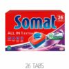 SOMAT All in 1 Extra Spülmaschinentabs Faltschachtel SOMAT All in 1 Extra Spülmaschinentabs / VPE: 26 Tabs