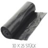 Schwarze Mülltüten Rolle 10 x 25 Stück Eine Rolle Müllsäcke 120 Liter grau. VPE: 10 x 25 Stück