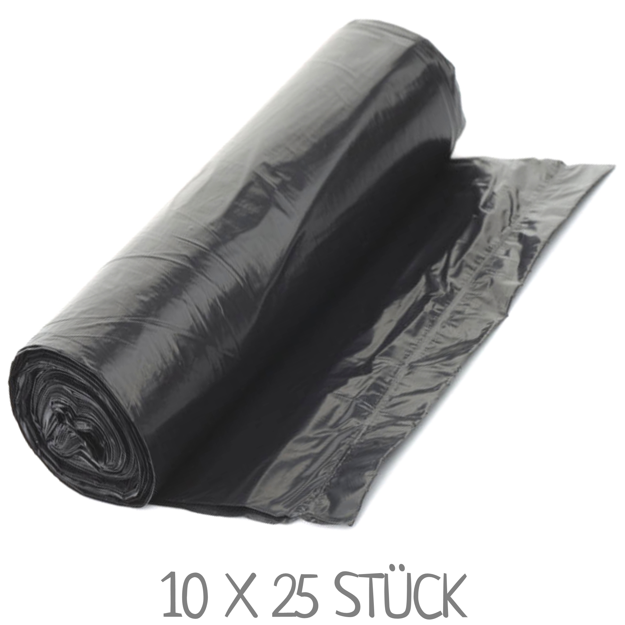 Eine Rolle Müllsäcke 120 Liter grau. VPE: 10 x 25 Stück