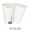 Getränkebecher 233965 Zwei Pappbecher mit Eichstrich / Getränkebecher 233965 mit 200 ml Fassungsvermögen. VPE: 100 Becher